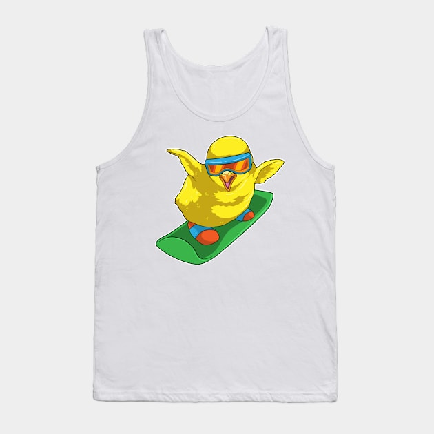 Chick Snowboarder Snowboard Tank Top by Markus Schnabel